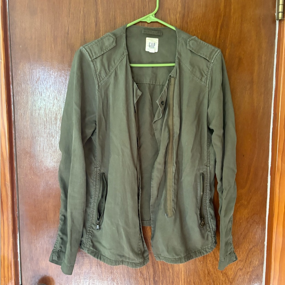 GAP Green Utility Jacket with Roll-Up Sleeves